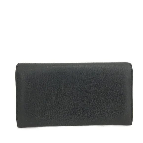 Gucci Black Leather Continental Wallet with Gold Logo - Picture 4 of 8